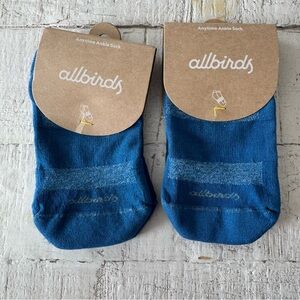 Allbirds Anytime Ankle Socks NWT 2 Pairs Basin Blue Womens size Small US 5-7‎